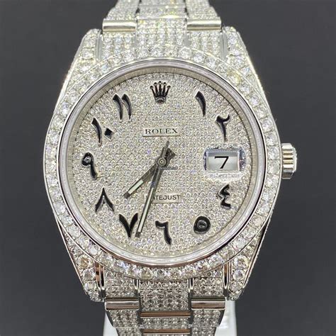 rolex datejust 41mm iced out